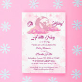 ピンクの小さな妖精の雲の赤ちゃんシャワー招待状 招待状