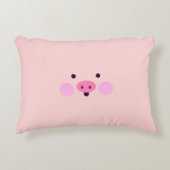 ピンクの小さな子豚の枕 アクセントクッション (正面)