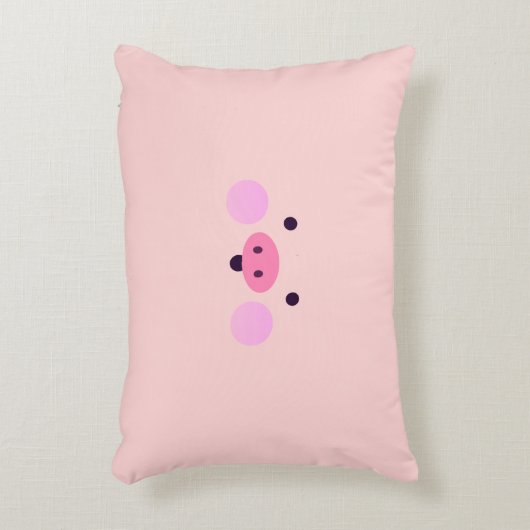 ピンクの小さな子豚の枕 アクセントクッション (正面(垂直))