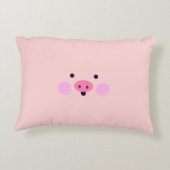 ピンクの小さな子豚の枕 アクセントクッション (裏面)