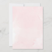 ピンクの小さな恋人が赤ちゃんシャワーの途中にある 招待状 (裏面)