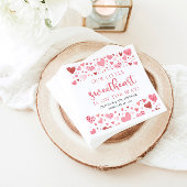 ピンクの小さな恋人のバレンタインデー赤ちゃんシャワー スタンダードランチョンナプキン