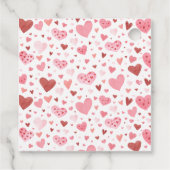 ピンクの小さな恋人のバレンタインデー赤ちゃんシャワー フェイバータグ (裏面)
