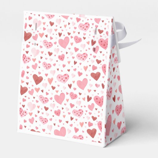 ピンクの小さな恋人のバレンタインデー赤ちゃんシャワー フェイバーボックス (裏面サイド)
