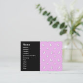 ピンクの小さな白い星と月 名刺 (スタンド正面)