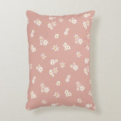 ピンクの小さな白い花 – シームレスなパターン。 アクセントクッション (正面(垂直))