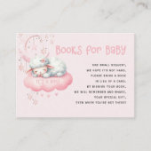 ピンクの小さな羊の赤ちゃんのシャワー絵本 エンクロージャーカード (正面)