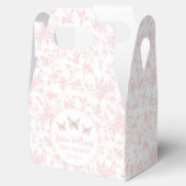 ピンクの小さな蝶の赤ちゃんシャワーキャンディーボックス フェイバーボックス (オープン)