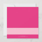 ピンクの小さな足が女の子のためのベビーシャワー 招待状 (裏面)