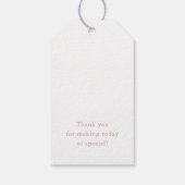 ピンクの小さな野生の花　ラスティック　ボヘミアンベイビーシャワー ギフトタグ (裏面)