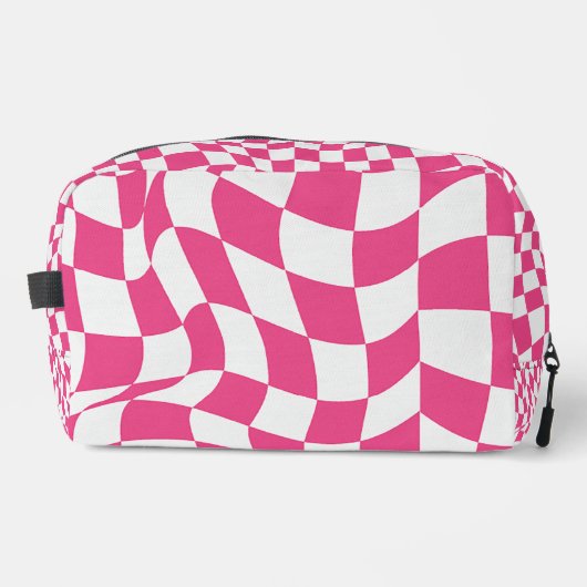 ピンクの小切手柄 ドップキット (正面)