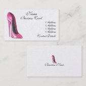 ピンクの小剣の靴の名刺 名刺 (正面/裏面)