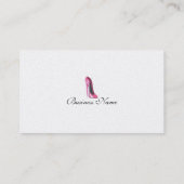 ピンクの小剣の靴の名刺 名刺 (裏面)