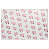 ピンクの小型ブタの生地 ファブリック (ファットクウォーター)