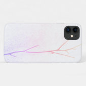 ピンクの小枝ホワイトコンクリートテクスチャiPhone 11ケース Case-Mate iPhoneケース (裏面(横))