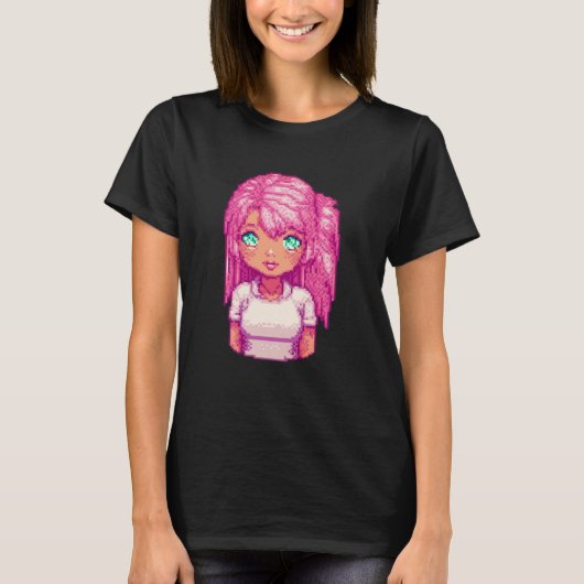 ピンクの少女の天体守護者 Tシャツ (正面)