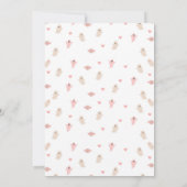 ピンクの少女の幽霊 ハロウィン 誕生日 ご招待 招待状 (裏面)