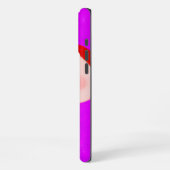 ピンクの少女 iPhoneケース (左側面)