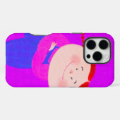 ピンクの少女 iPhoneケース (裏面横)