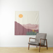 ピンクの山々bohoの風景 タペストリー (インサイチュ)