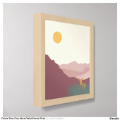 ピンクの山々bohoの風景 ポスター