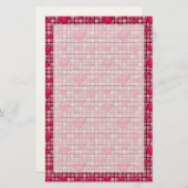 ピンクの山とハート 便箋 (正面/裏面)