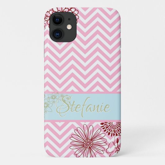 ピンクの山形の花 Case-Mate iPhoneケース (裏面)