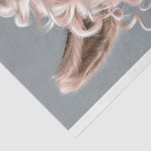 ピンクの巻き毛のラマのデコページ 薄葉紙 (詳細)