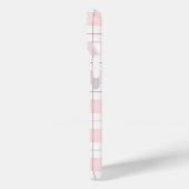 ピンクの市松模様と名前 Case-Mate iPhoneケース (裏面 / 左)