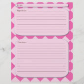 ピンクの市松模様にレシピ (正面)