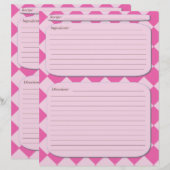 ピンクの市松模様にレシピ (正面/裏面)