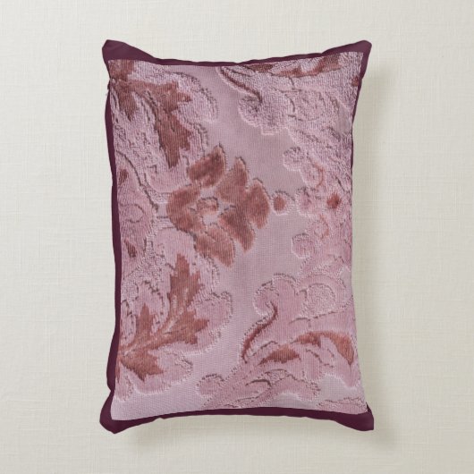 ピンクの布のテクスチャの装飾パターンシェード アクセントクッション (正面(垂直))