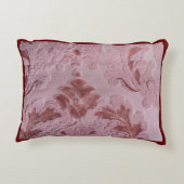 ピンクの布のテクスチャの装飾パターンシェード アクセントクッション (裏面)