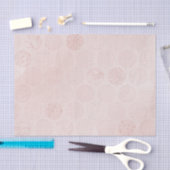 ピンクの布の円 薄葉紙 (クラフト)