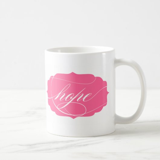 ピンクの希望 コーヒーマグカップ (右)