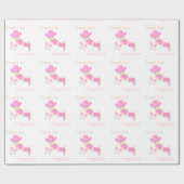 ピンクの帽子およびブーツの女性のカーボーイのかわいこちゃんのベビーの女性のカーボーイ ラッピングペーパー (フラット)