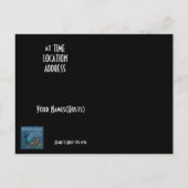 ピンクの帽子と手袋の上品な女性の招待状 インビテーションポストカード (裏面)