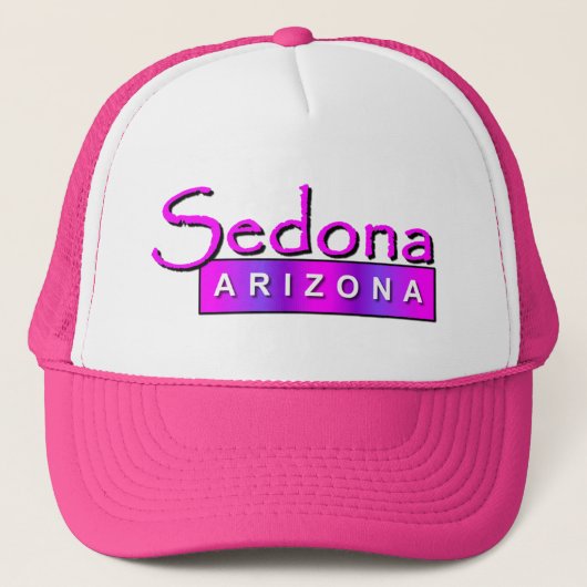 ピンクの帽子のセドナアリゾナ キャップ (正面)