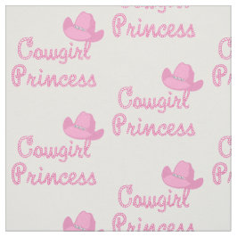 ピンクの帽子の生地が付いている女性のカーボーイのプリンセスロープの文字 ファブリック
