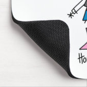 ピンクの帽子またはブーツのマウスパッドの棒の姿の女性のカーボーイ マウスパッド (コーナー)