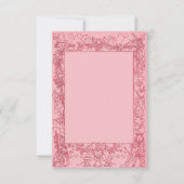 ピンクの帽子屋の不思議の国のお茶会は感謝していしています サンキューカード (裏面)