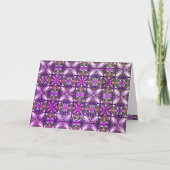 ピンクの平和と喜びの写真クリスマス カード (正面)