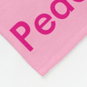 ピンクの平和な夢のベビーで平和のサインフローラ フリースブランケット (角)