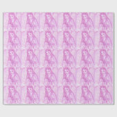 ピンクの平和な天使 ラッピングペーパー (フラット)