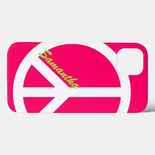 ピンクの平和の標識 Case-Mate iPhoneケース (裏面 (横))