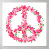 ピンクの平和の花 ポスター (正面)