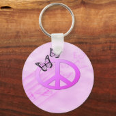 ピンクの平和 キーホルダー (正面)