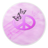 ピンクの平和 セラミックノブ (正面)