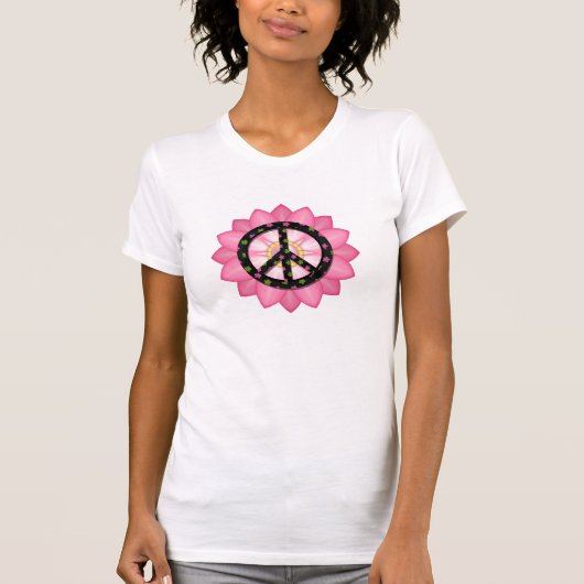 ピンクの平和 Tシャツ (正面)