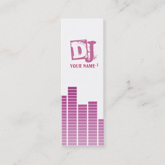 ピンクの平衡装置 スキニー名刺 (正面)